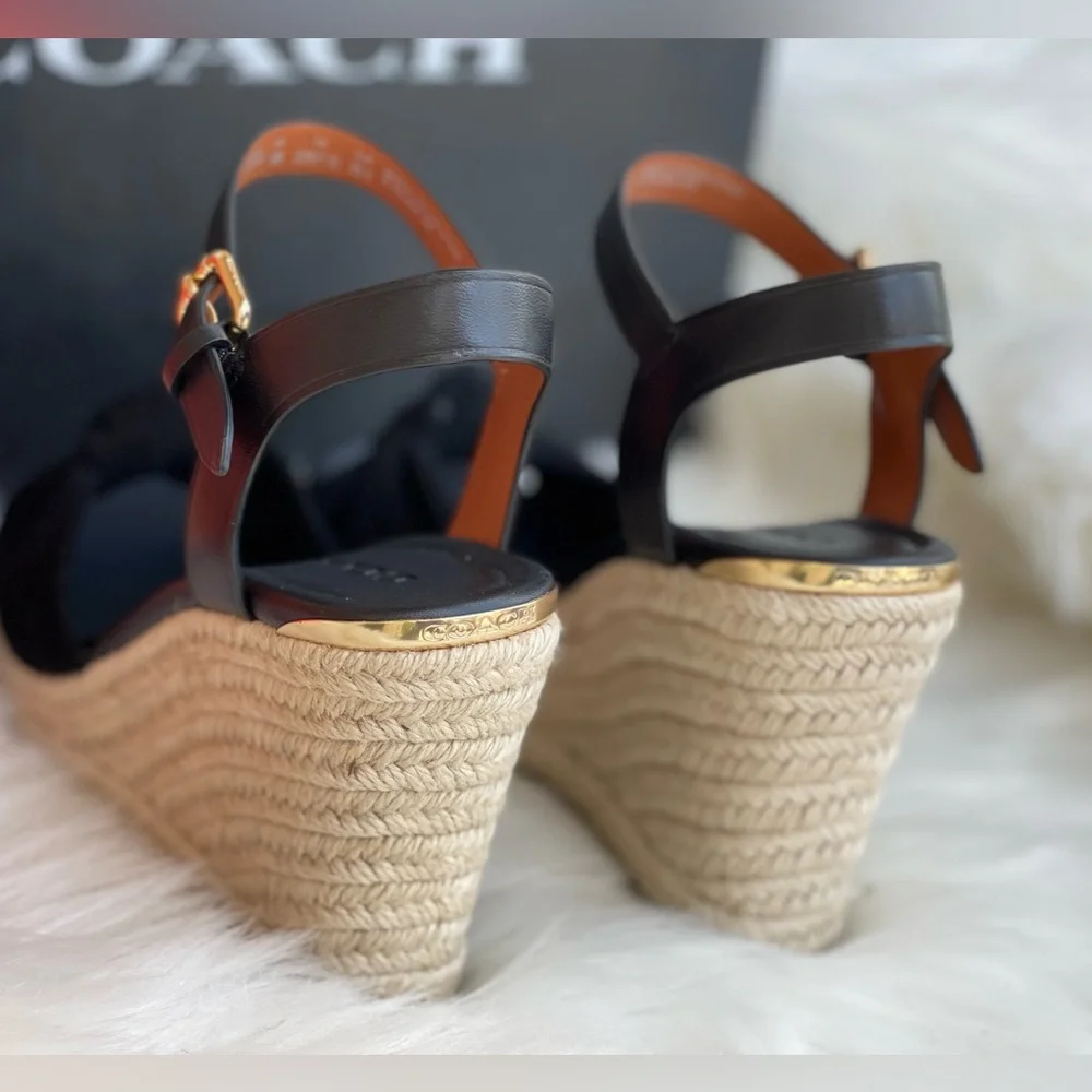 Coach Suede Black Wedges - Picture 6 of 15